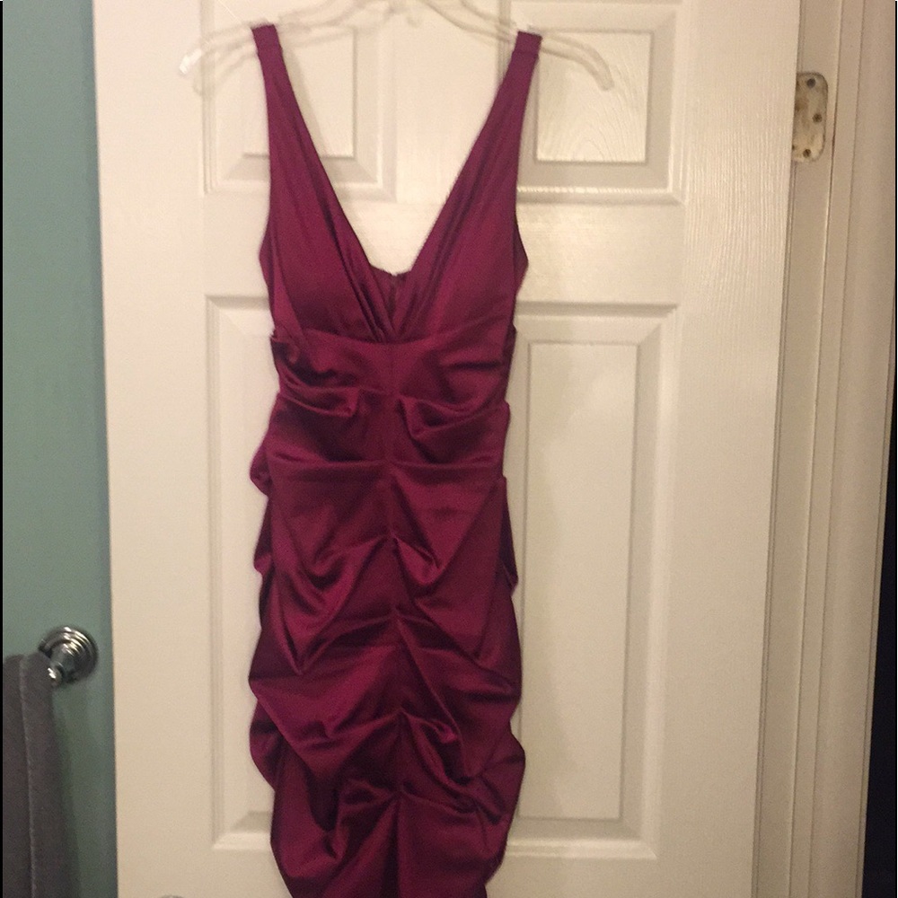 Gorgeous knee length cocktail dress with rushing